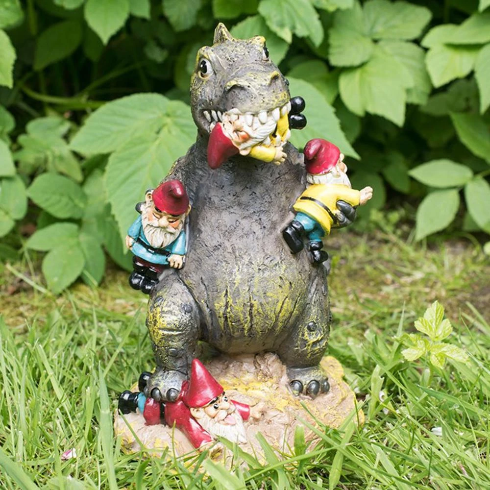 William Valentine T-Rex Garden Gnome Massacre Lawn Ornament Mens Novelty Gifts 4 William Valentine T-Rex Garden Gnome Massacre Lawn Ornament Mens Novelty Gifts