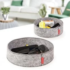 IsAlbi Kikkerland Set Of 2 Felt Catch-All Trays