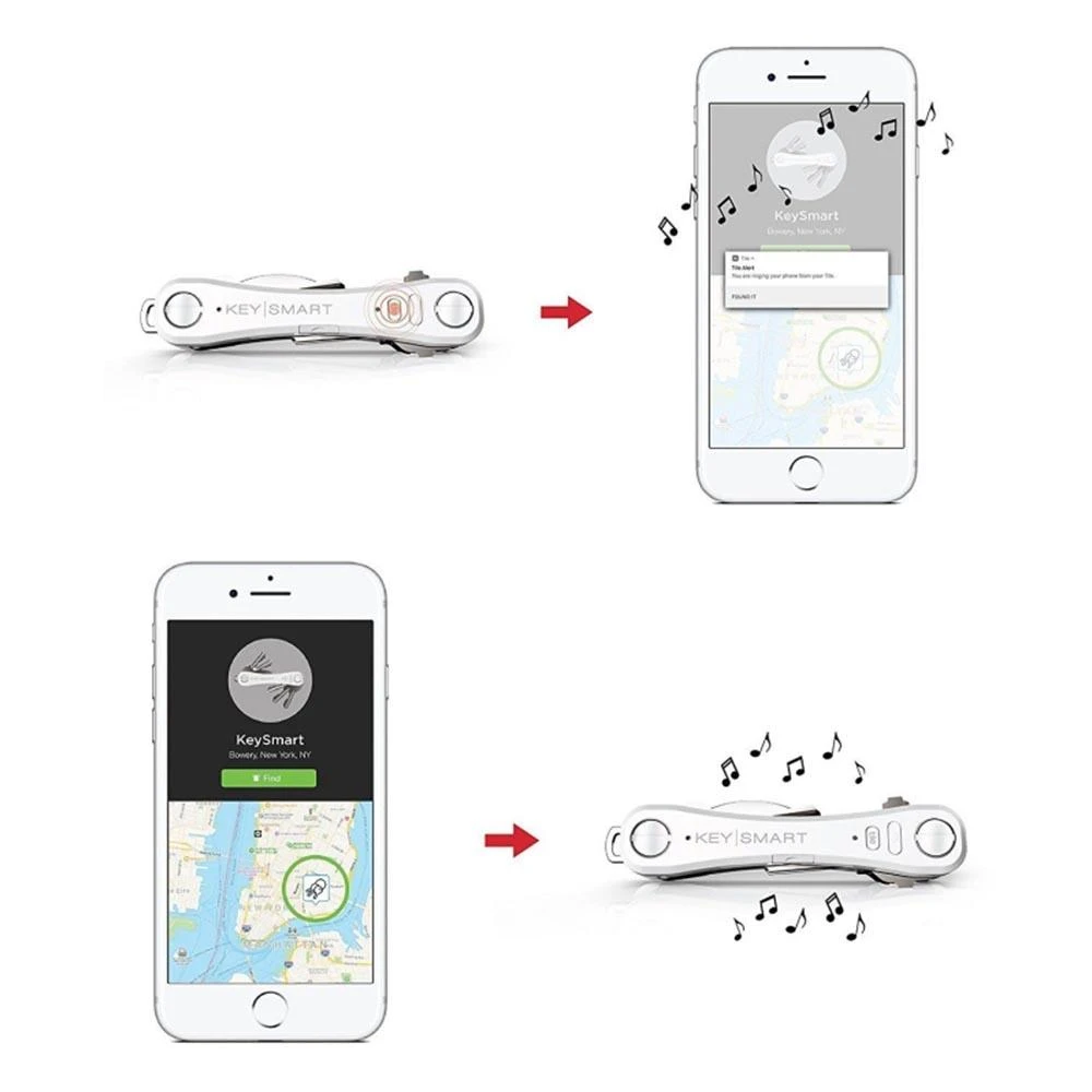 Zen Imports Gadgets For Him KeySmart Pro Key Organiser With Tile Smart Bluetooth Tracker - Black Or White 5 Zen Imports Gadgets For Him KeySmart Pro Key Organiser With Tile Smart Bluetooth Tracker - Black Or White