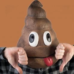 Mdi Smiling Poo Emoji Latex Party Mask