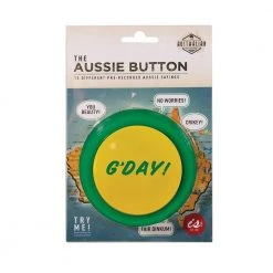 IsAlbi The G'Day Aussie Button - 10 Aussie Phrases! Mens Novelty Gifts