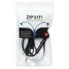 IsAlbi Sports And Outdoors Zip2it Tangle-Free Earbuds With Microphone & Remote Control | Black/White