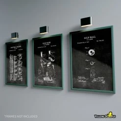 Yellow Octopus Exclusives - Prints Golf Patent Prints Wall Art | Set Of 3 Man Cave Gifts 8 Yellow Octopus Exclusives - Prints Golf Patent Prints Wall Art | Set Of 3 Man Cave Gifts