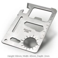 Mdi 10-in-1 Stainless Steel Credit Card Multi-Tool Gadgets For Him