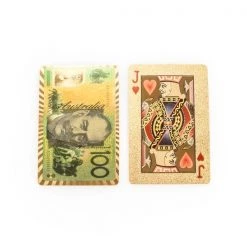 Mdi 24 Carat Gold Plated $100 Bill Playing Cards Man Cave Gifts
