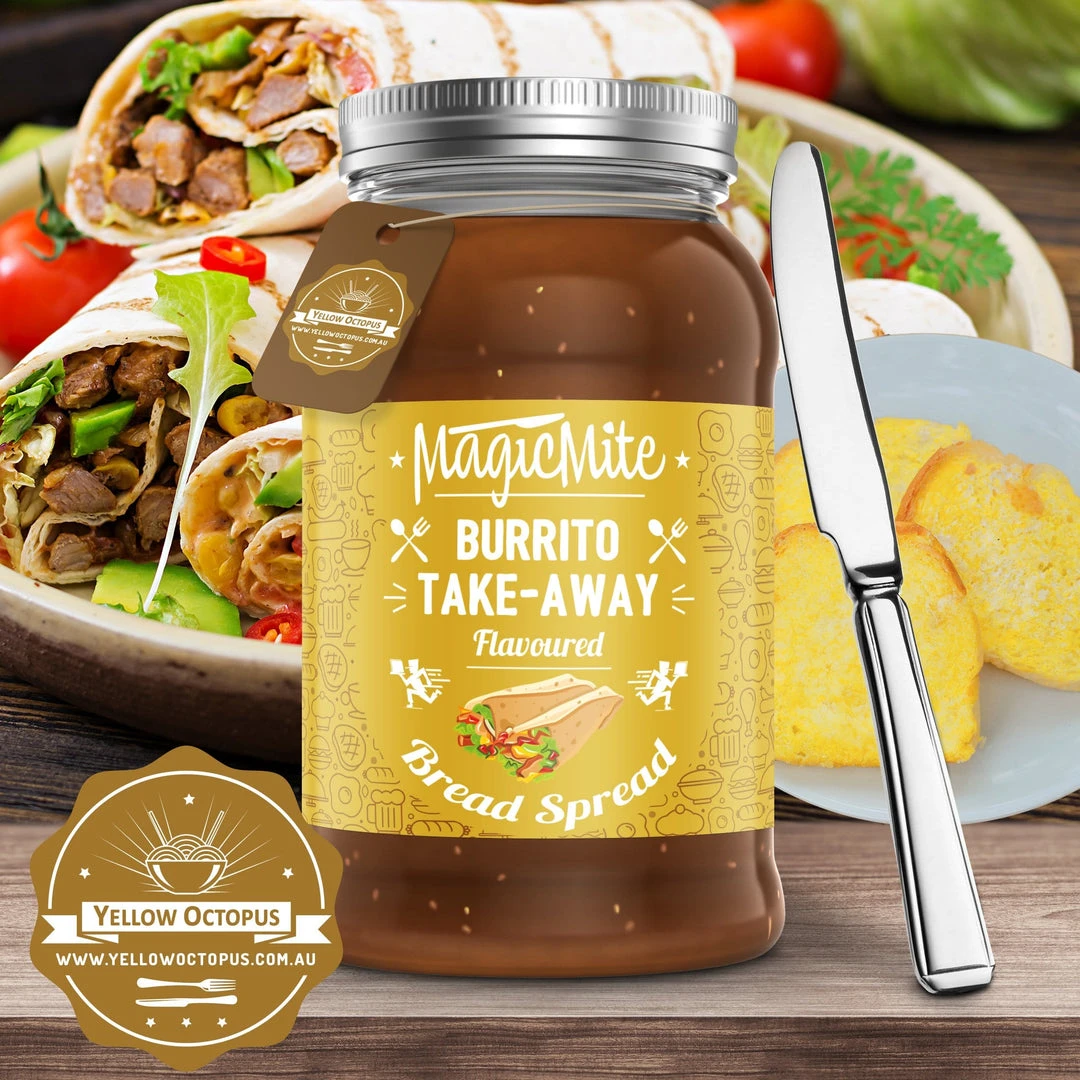 Yellow Octopus Novelty Food 'MagicMite' - Take Away Fast Food In A Jar Breakfast Spreads 4 Yellow Octopus Novelty Food 'MagicMite' - Take Away Fast Food In A Jar Breakfast Spreads