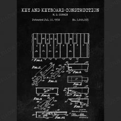 Yellow Octopus Exclusives - Prints For Dad Piano Patent Prints Wall Art | Set Of 3