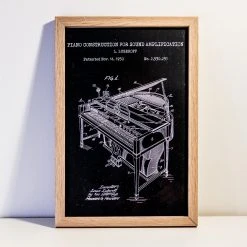 Yellow Octopus Exclusives - Prints For Dad Musical Instruments Patent Prints Wall Art | Set Of 3