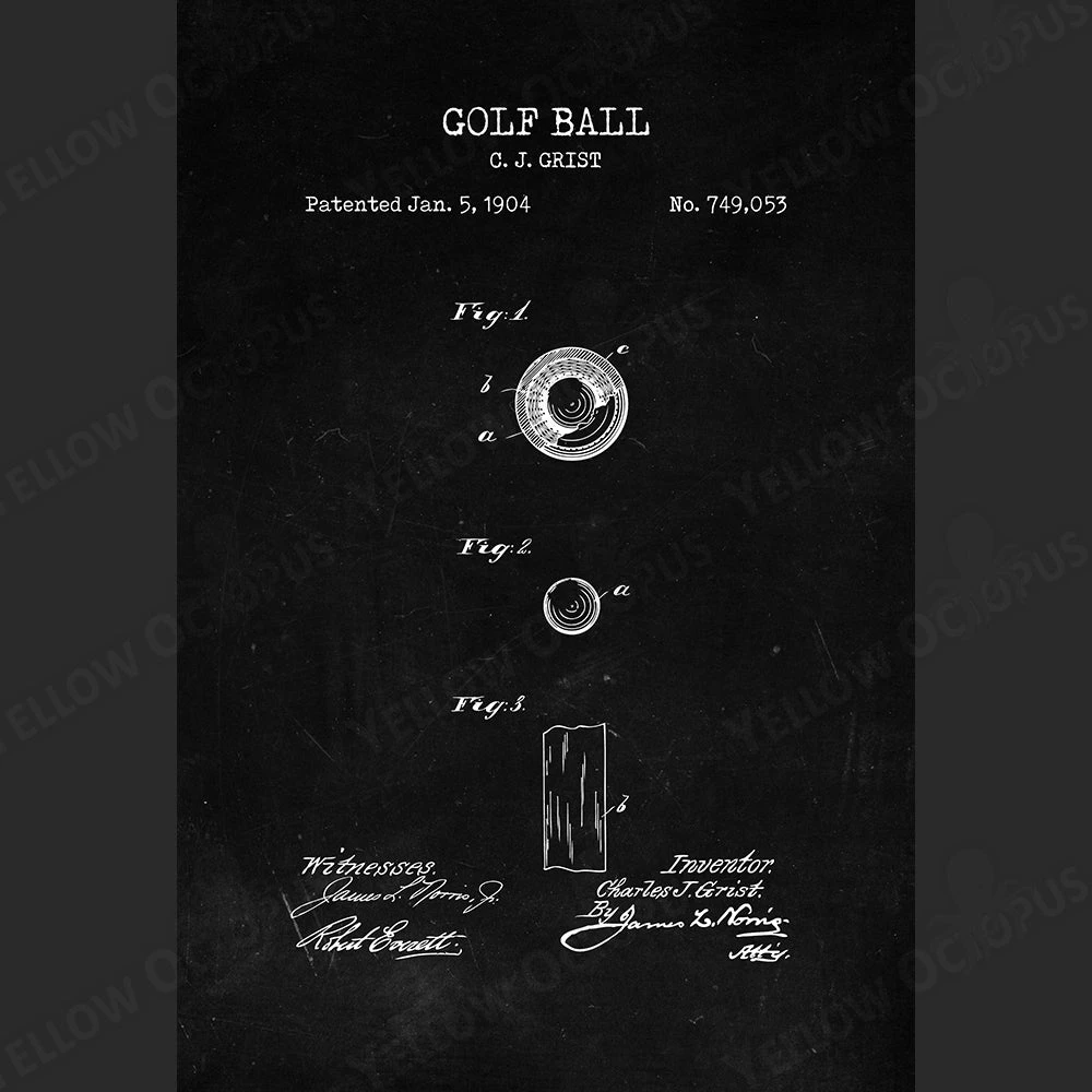 Yellow Octopus Exclusives - Prints Golf Patent Prints Wall Art | Set Of 3 Man Cave Gifts 6 Yellow Octopus Exclusives - Prints Golf Patent Prints Wall Art | Set Of 3 Man Cave Gifts
