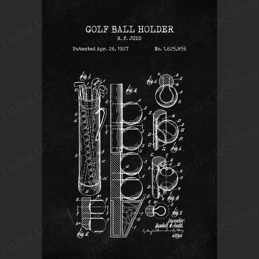 Yellow Octopus Exclusives - Prints Golf Patent Prints Wall Art | Set Of 3 Man Cave Gifts 7 Yellow Octopus Exclusives - Prints Golf Patent Prints Wall Art | Set Of 3 Man Cave Gifts