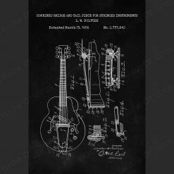 Yellow Octopus Exclusives - Prints Man Cave Gifts Guitar Patent Prints Wall Art | Set Of 3