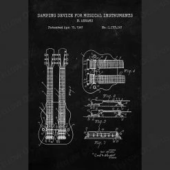 Yellow Octopus Exclusives - Prints Man Cave Gifts Guitar Patent Prints Wall Art | Set Of 3