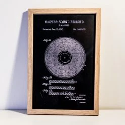 Yellow Octopus Exclusives - Prints Man Cave Gifts Turntable Patent Prints Wall Art | Set Of 3