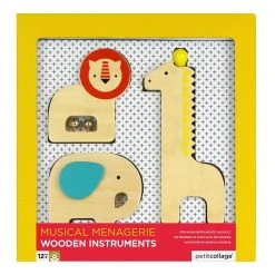 IsAlbi Baby Shower Gifts Musical Menagerie Kids Wooden Animal Instruments