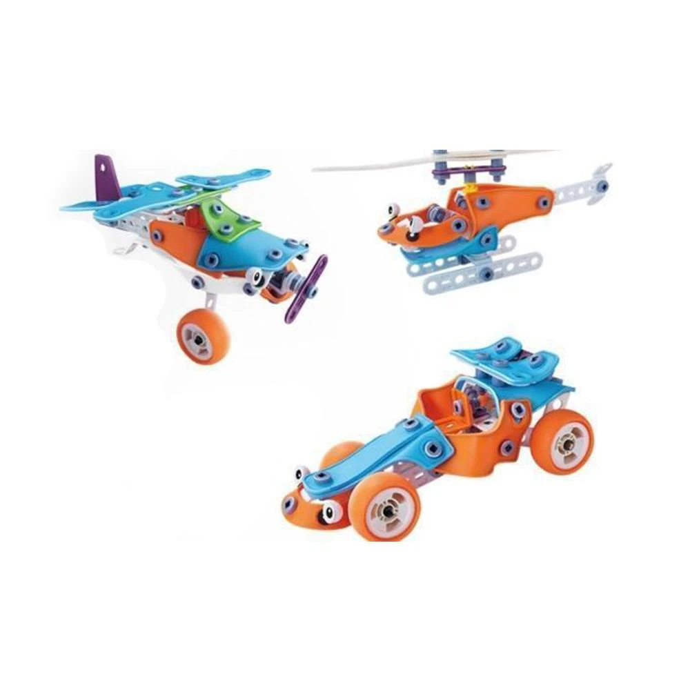 Johnco Science STEM Toys 5-in-1 Soft Block Build & Play Model Kit 132 Pieces 4 Johnco Science STEM Toys 5-in-1 Soft Block Build & Play Model Kit 132 Pieces