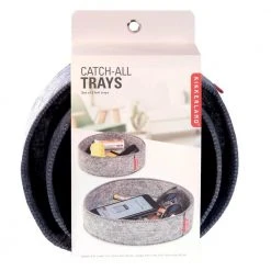 IsAlbi Kikkerland Set Of 2 Felt Catch-All Trays