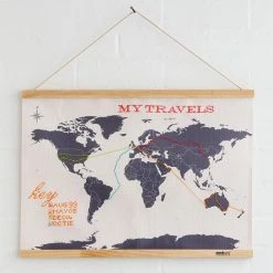 UNTIL Cross Stitch Map: Stitch Your Travels Around The World! Travel Gifts