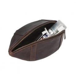 ThumbsUp! Mens Luxe Leather Football Washbag