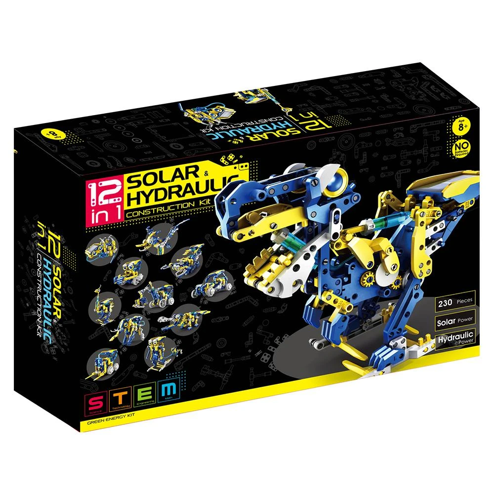 Johnco 12-in-1 Solar-Powered Hydraulic Robot Construction Kit 6 Johnco 12-in-1 Solar-Powered Hydraulic Robot Construction Kit