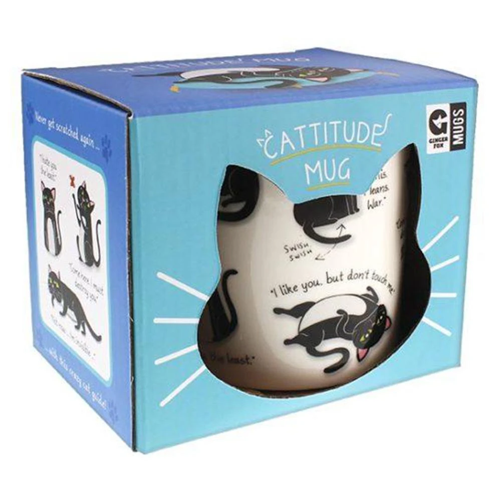 Curated Office Gifts 'Cattitude' Guide To Cat Moods Mug 5 Curated Office Gifts 'Cattitude' Guide To Cat Moods Mug