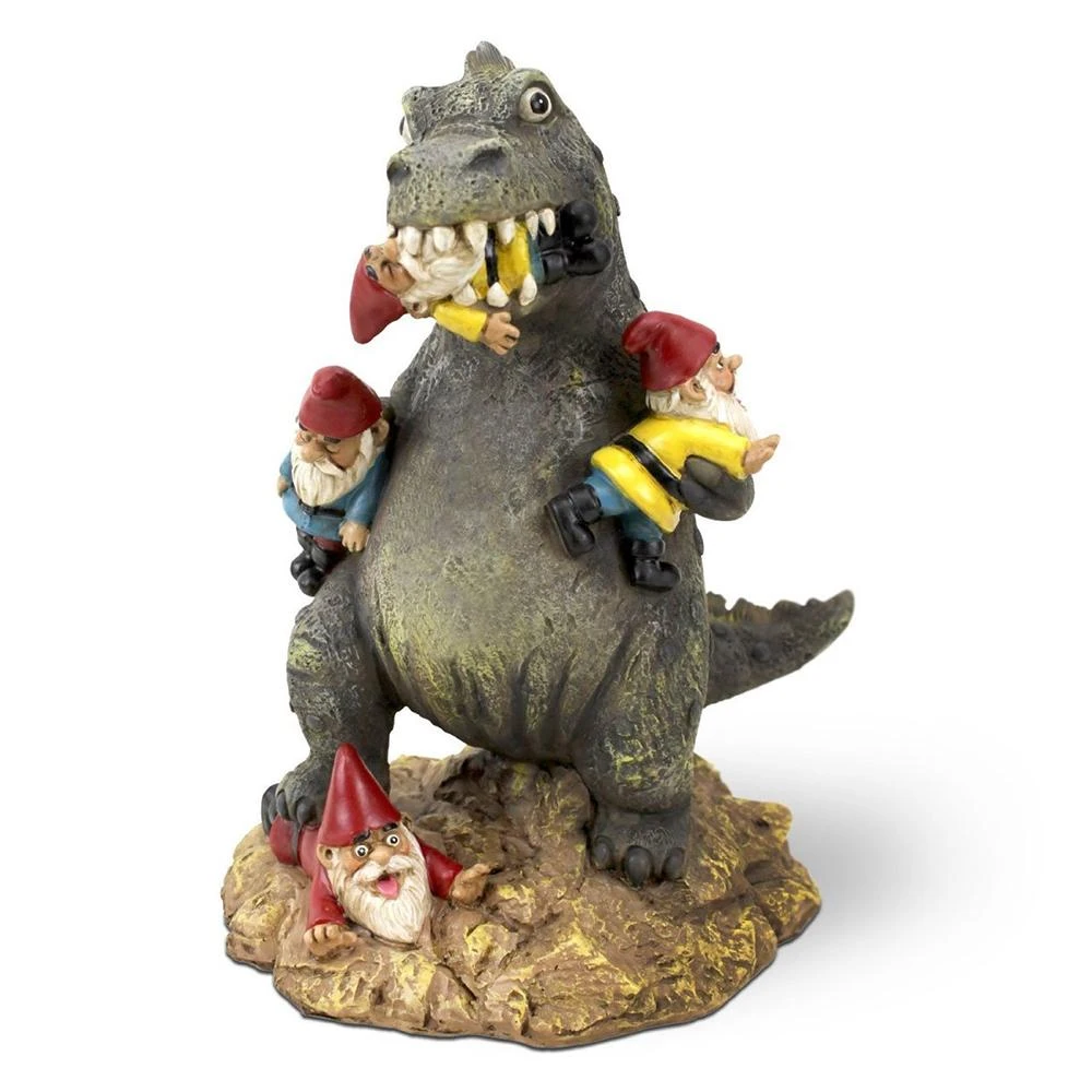 William Valentine T-Rex Garden Gnome Massacre Lawn Ornament Mens Novelty Gifts 5 William Valentine T-Rex Garden Gnome Massacre Lawn Ornament Mens Novelty Gifts