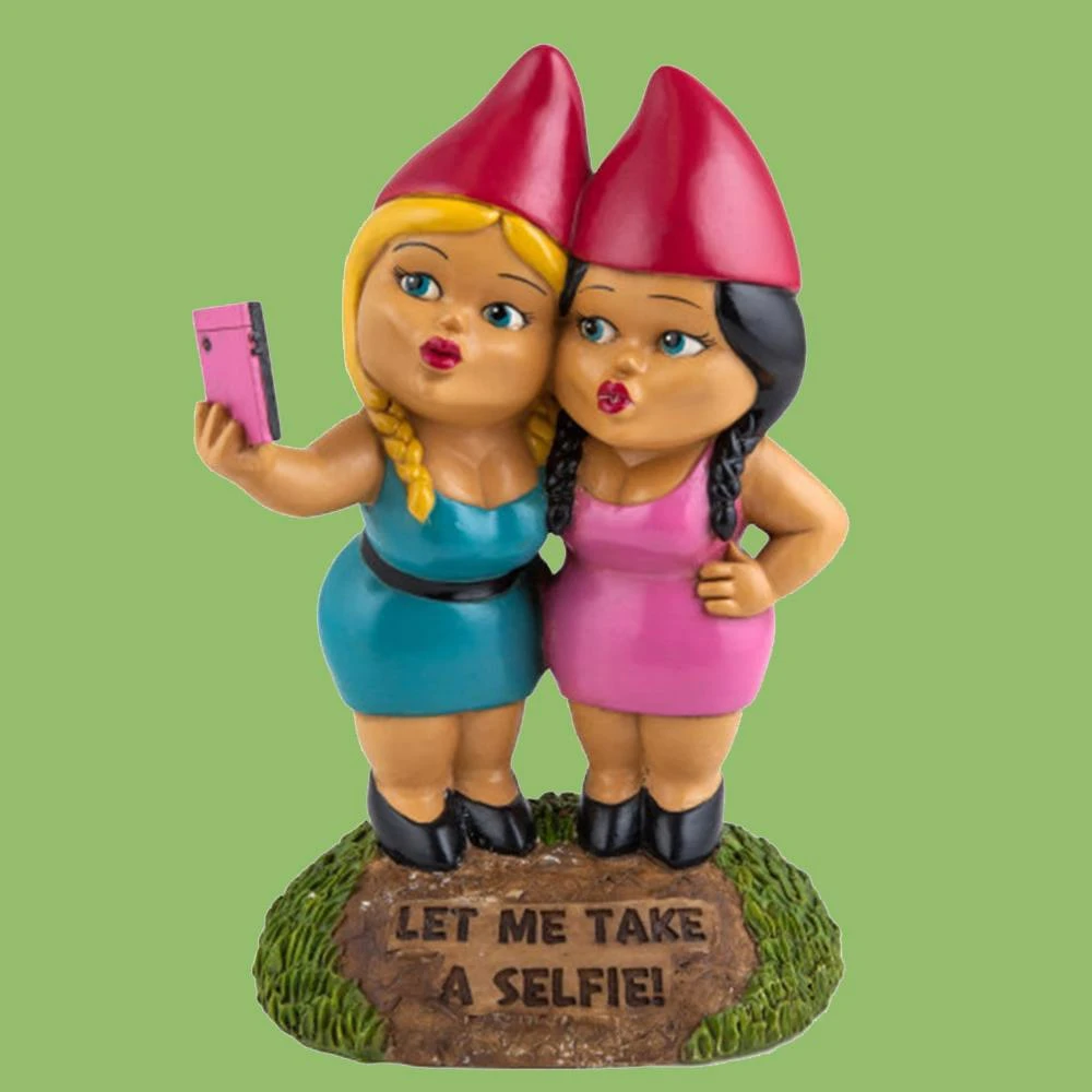 William Valentine Gifts For Sisters The Selfie Sisters Garden Gnome 3 William Valentine Gifts For Sisters The Selfie Sisters Garden Gnome