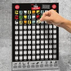 IsAlbi Sports And Outdoors 100 Day Fitness Challenge Scratch Poster