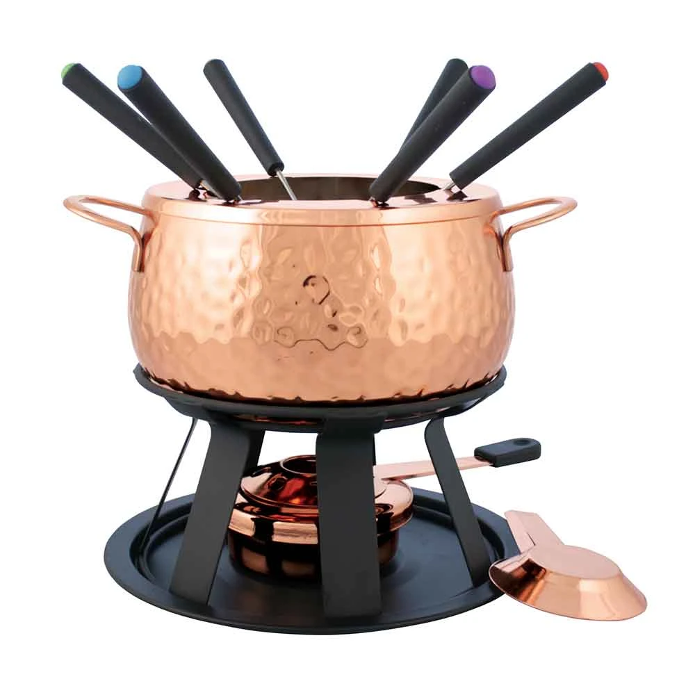 Sheldon & Hammond 11 Piece Copper Fondue Set Foodie 3 Sheldon & Hammond 11 Piece Copper Fondue Set Foodie