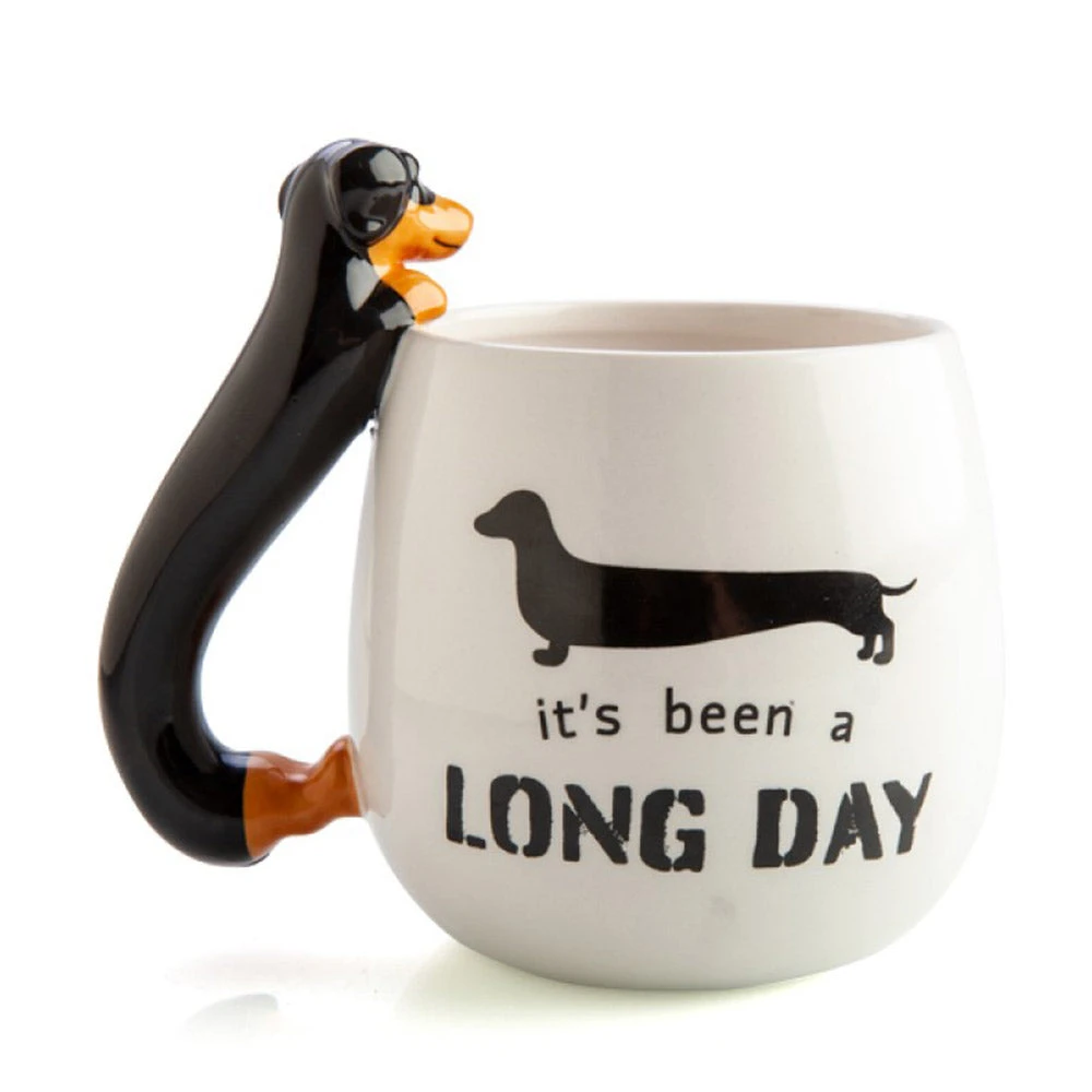 Mdi 3D Dachshund Handle Coffee Mug Mugs 4 Mdi 3D Dachshund Handle Coffee Mug Mugs