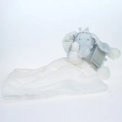 Landmark Concepts Blue Plush Elephant With Cuddle Blanket Baby Shower Gifts