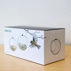 UNTIL Set Of 2 Eva Solo Glass Bird Feeders