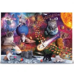 IsAlbi Gifts For Sisters Galaxy Cats 1000 Piece Puzzle