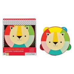 IsAlbi Gifts For Babies Kaleidoscope Lion Wooden Tambourine For Kids