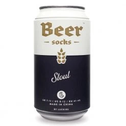 IsAlbi Men's Stout Beer Socks In A Can
