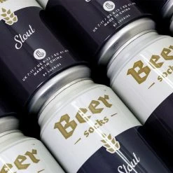 IsAlbi Men's Stout Beer Socks In A Can