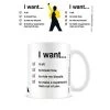 Impact Posters Queen I Want... Checklist Coffee Mug Mens Novelty Gifts