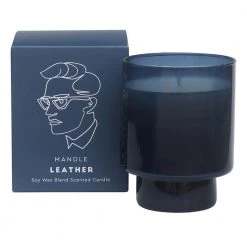 IsAlbi Mandle Leather Scented Candle Man Cave Gifts