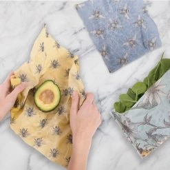 IsAlbi Reusable Beeswax Food Wraps - Set Of 3