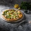 IsAlbi Round Pizza Stone Set With Rack And Cutter BBQ Gifts