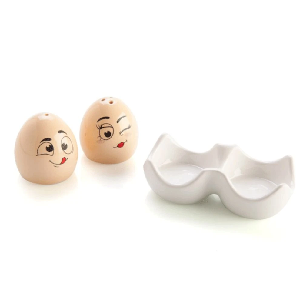Mdi Egg Heads Salt & Pepper Shaker Set 6 Mdi Egg Heads Salt & Pepper Shaker Set