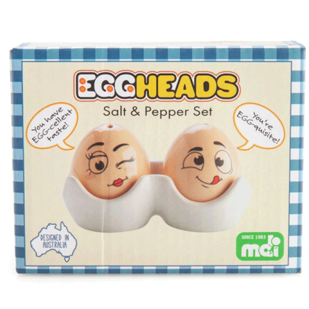 Mdi Egg Heads Salt & Pepper Shaker Set 7 Mdi Egg Heads Salt & Pepper Shaker Set