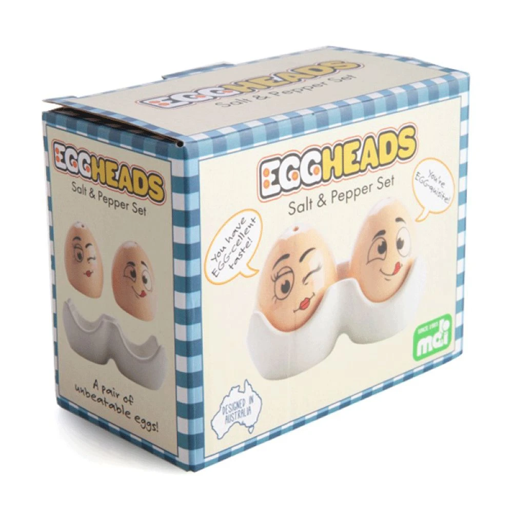 Mdi Egg Heads Salt & Pepper Shaker Set 8 Mdi Egg Heads Salt & Pepper Shaker Set