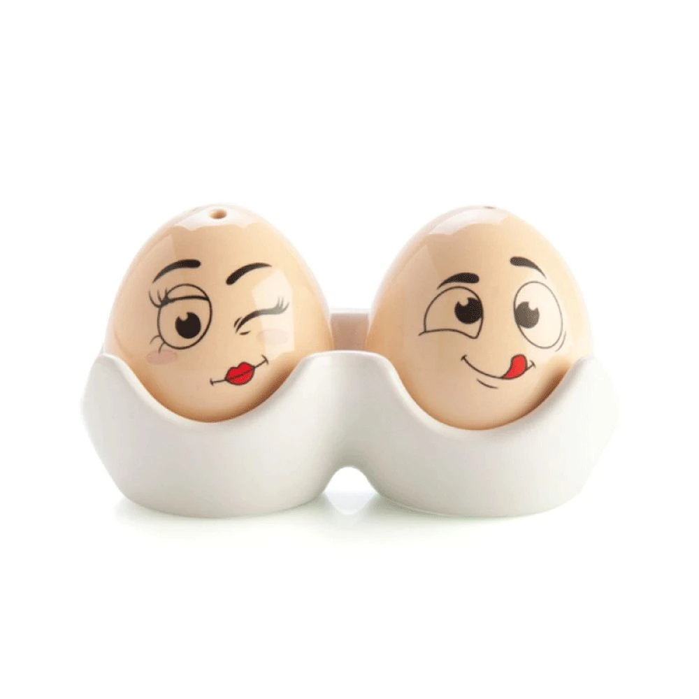 Mdi Egg Heads Salt & Pepper Shaker Set 3 Mdi Egg Heads Salt & Pepper Shaker Set