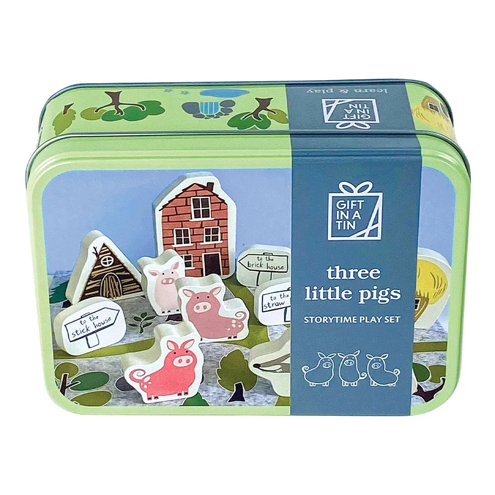 IsAlbi Three Little Pigs Play Set In A Tin 6 IsAlbi Three Little Pigs Play Set In A Tin