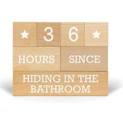 IsAlbi Baby Shower Gifts Wooden Countdown Blocks: Parenting Edition 8 IsAlbi Baby Shower Gifts Wooden Countdown Blocks: Parenting Edition