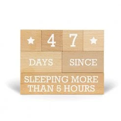 IsAlbi Baby Shower Gifts Wooden Countdown Blocks: Parenting Edition 9 IsAlbi Baby Shower Gifts Wooden Countdown Blocks: Parenting Edition