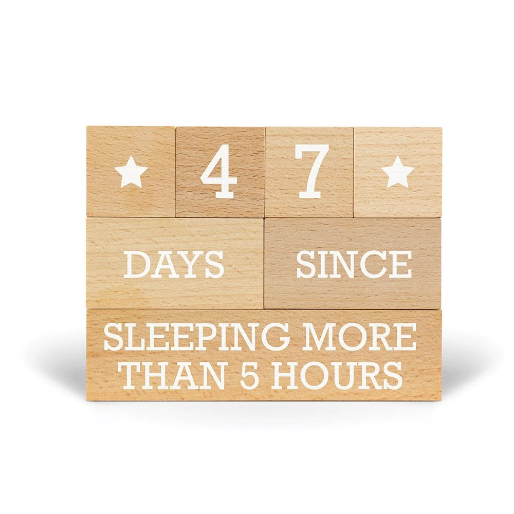 IsAlbi Baby Shower Gifts Wooden Countdown Blocks: Parenting Edition 6 IsAlbi Baby Shower Gifts Wooden Countdown Blocks: Parenting Edition