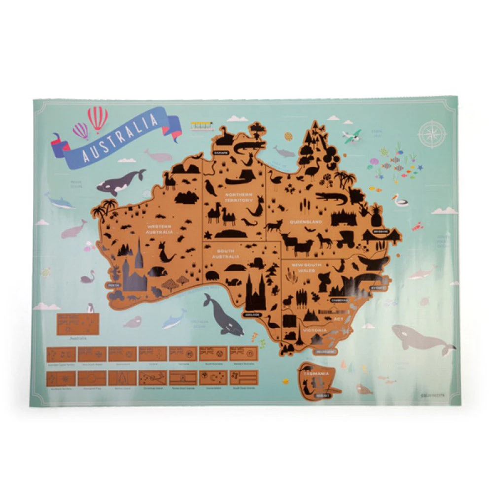Mdi Australia Travel Scratch Map Poster 8 Mdi Australia Travel Scratch Map Poster
