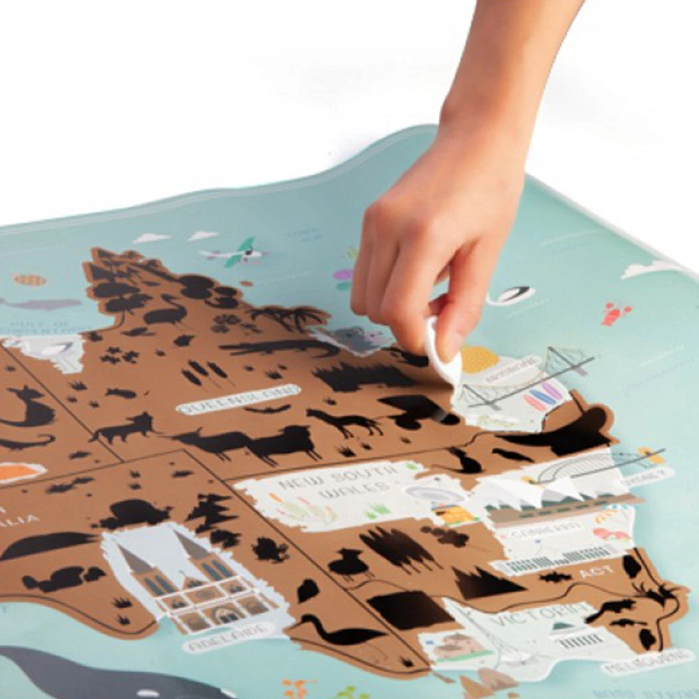 Mdi Australia Travel Scratch Map Poster 4 Mdi Australia Travel Scratch Map Poster