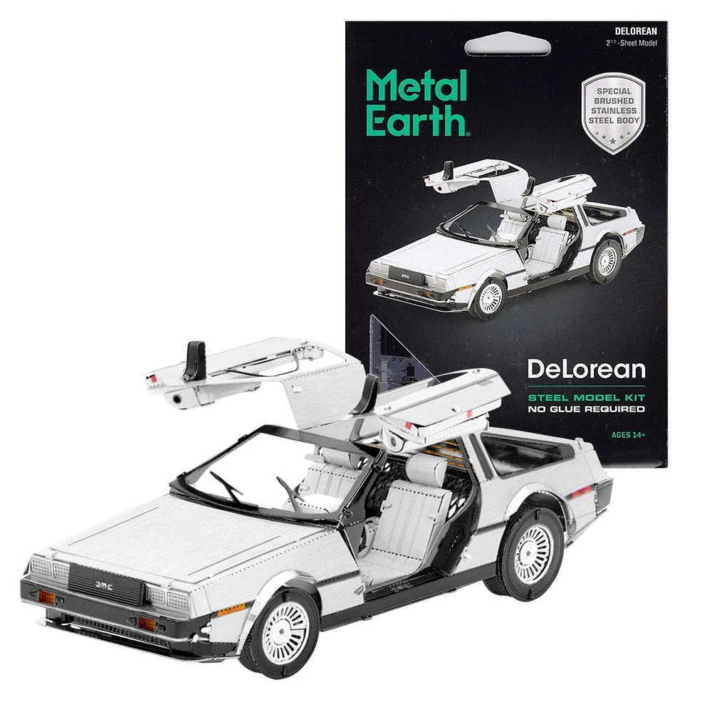 Divisible By Zero Man Cave Gifts DeLorean Model Kit | Metal Earth 3 Divisible By Zero Man Cave Gifts DeLorean Model Kit | Metal Earth